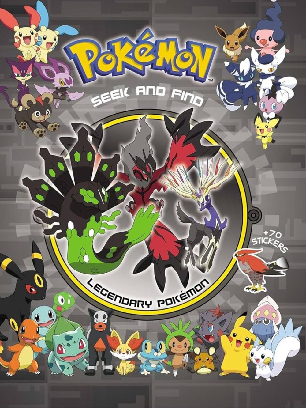 Pokémon Seek and Find: Legendary Pokémon hardcover book by Shogakukan.